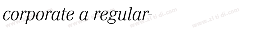 corporate a regular字体转换